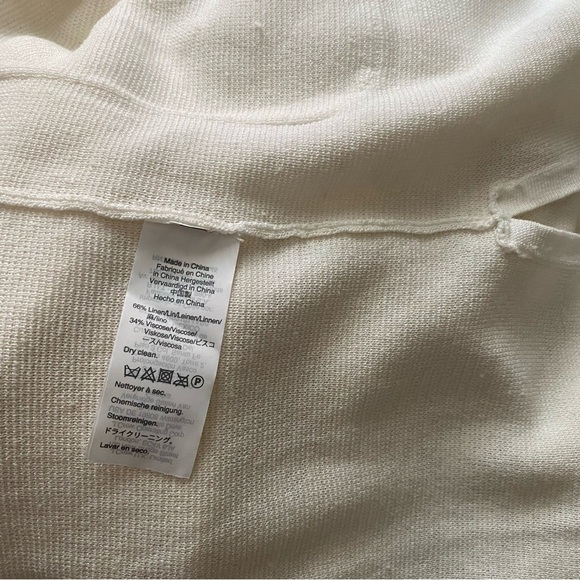 New J Crew Juliette Sweater Blazer Coat Linen Cream Longline Cardigan XXL NWT - Picture 6 of 6